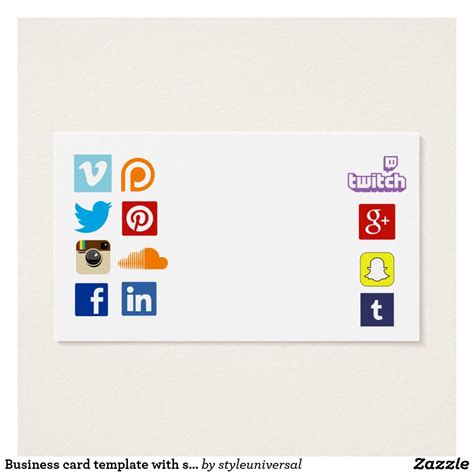 blue social business cards